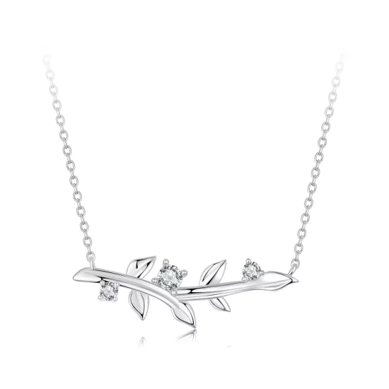 (imagen para) Collar con hojas estilo PANDORA - BSN391