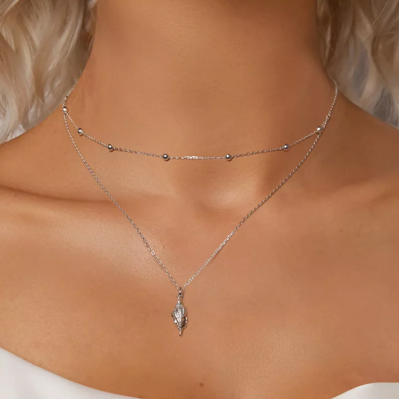 (imagen para) Collar de concha estilo PANDORA - BSN387 - Ver 5