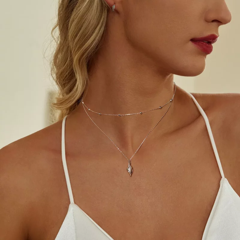 (imagen para) Collar de concha estilo PANDORA - BSN387 - Ver 6