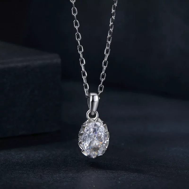 (imagen para) Collar de moissanita de 1 ct estilo PANDORA Brilliant Beauty (con un certificado - Ver 3