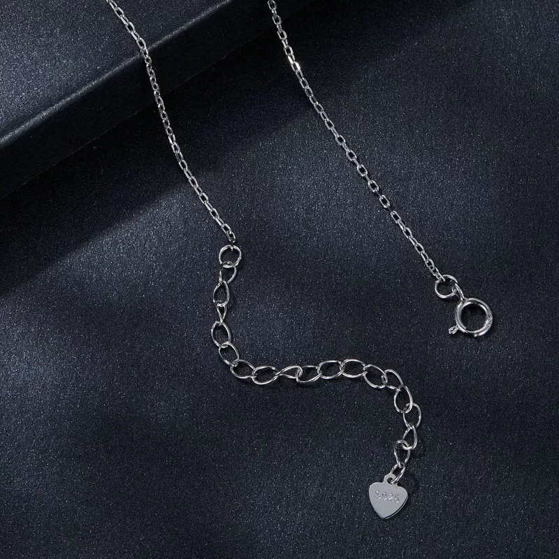 (imagen para) Collar de moissanita de 1 ct estilo PANDORA Brilliant Beauty (con un certificado - Ver 4