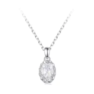 (imagen para) Collar de moissanita de 1 ct estilo PANDORA Brilliant Beauty (con un certificado) - MSN035