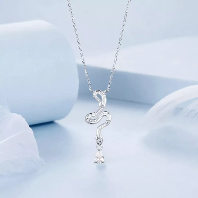 (imagen para) Collar de serpiente estilo PANDORA - BSN385 - Ver 3