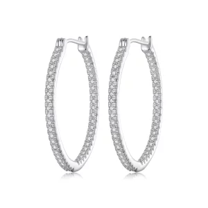 (imagen para) Pendientes brillantes estilo PANDORA - BSE1023-L