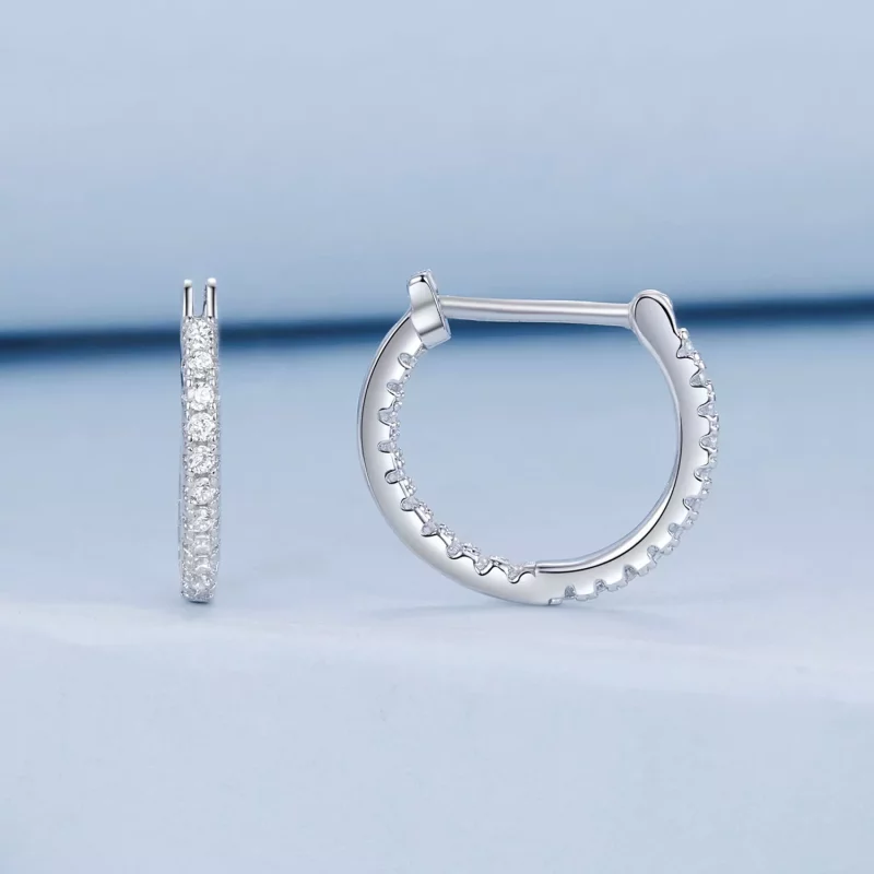 (imagen para) Pendientes brillantes estilo PANDORA - BSE1023 - Ver 2