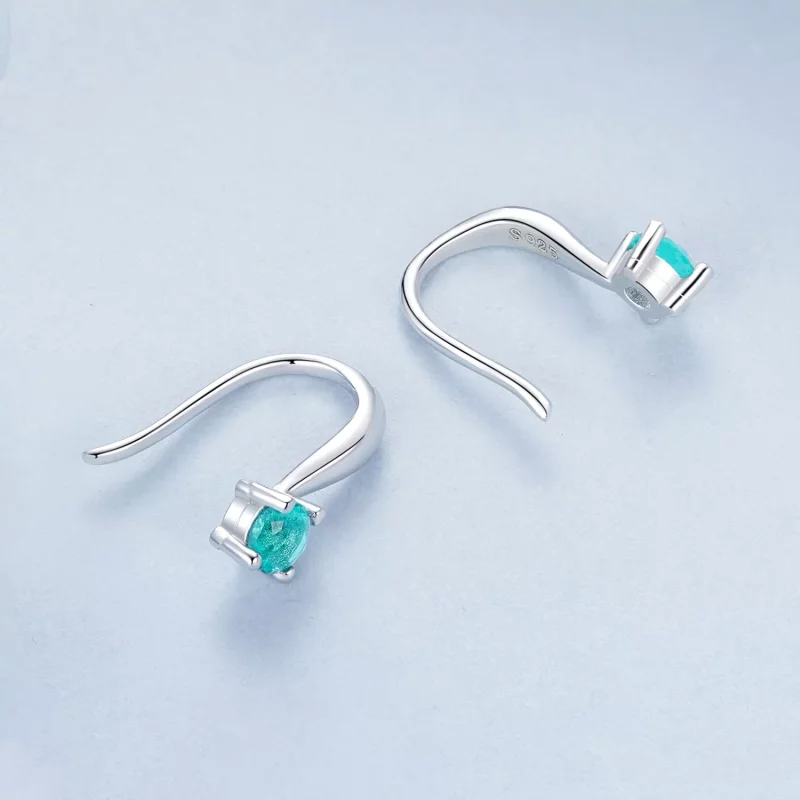 (imagen para) Pendientes colgantes estilo PANDORA en color verde - BSE1029 - Ver 4