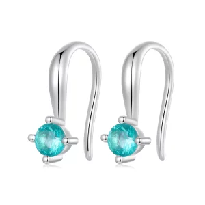 Pendientes colgantes estilo PANDORA en color verde - BSE1029 (imagen para) Pendientes colgantes estilo PANDORA en color verde - BSE1029