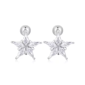 (imagen para) Pendientes con destellos de estrella estilo PANDORA - BSE1009