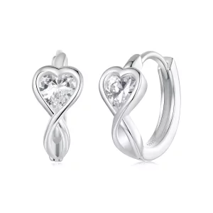 (imagen para) Pendientes con diseño de infinito y amor estilo PANDORA - BSE1004