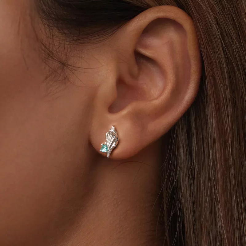(imagen para) Pendientes de caracola estilo PANDORA - BSE1010 - Ver 6