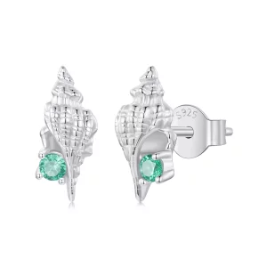 Pendientes de caracola estilo PANDORA - BSE1010 (imagen para) Pendientes de caracola estilo PANDORA - BSE1010