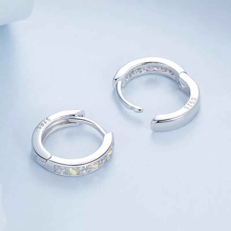 (imagen para) Pendientes de circonitas de colores estilo PANDORA - BSE1033 - Ver 4
