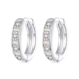 (imagen para) Pendientes de circonitas de colores estilo PANDORA - BSE1033