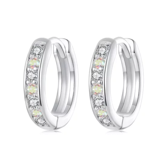 (imagen para) Pendientes de circonitas de colores estilo PANDORA - BSE1033