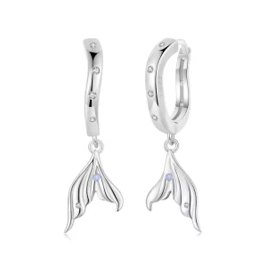 Pendientes de cola de pez estilo PANDORA - SCE1744 (imagen para) Pendientes de cola de pez estilo PANDORA - SCE1744