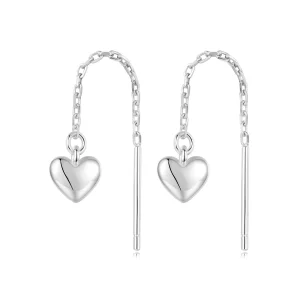 (imagen para) Pendientes de corazón estilo PANDORA - BSE1006