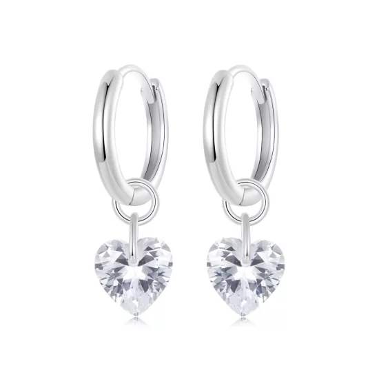 (imagen para) Pendientes de corazón inteligente estilo PANDORA - SCE1753