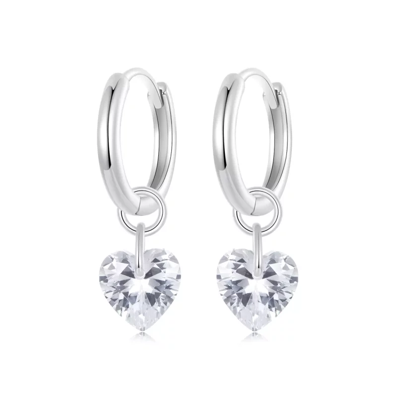 (imagen para) Pendientes de corazón inteligente estilo PANDORA - SCE1753