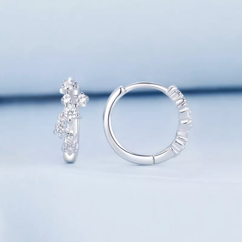 (imagen para) Pendientes de estrella estilo PANDORA - BSE1017 - Ver 2