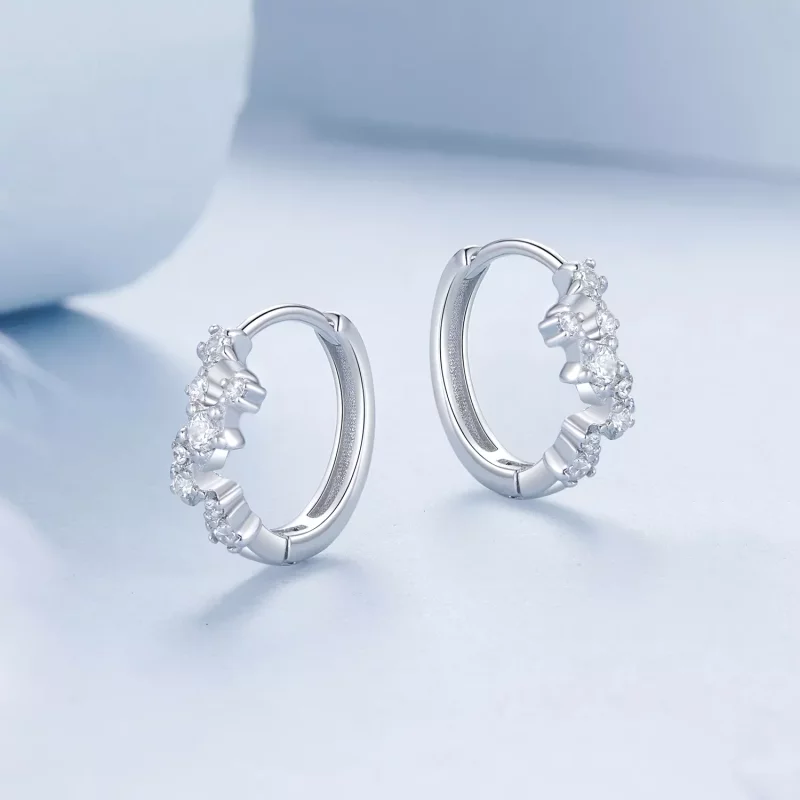 (imagen para) Pendientes de estrella estilo PANDORA - BSE1017 - Ver 3