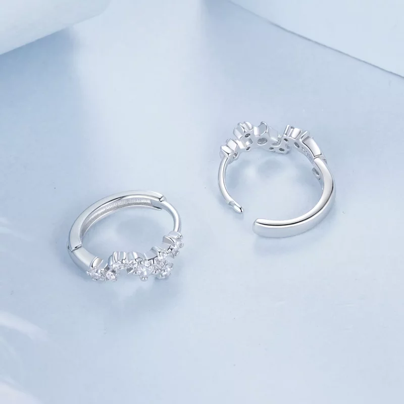 (imagen para) Pendientes de estrella estilo PANDORA - BSE1017 - Ver 4