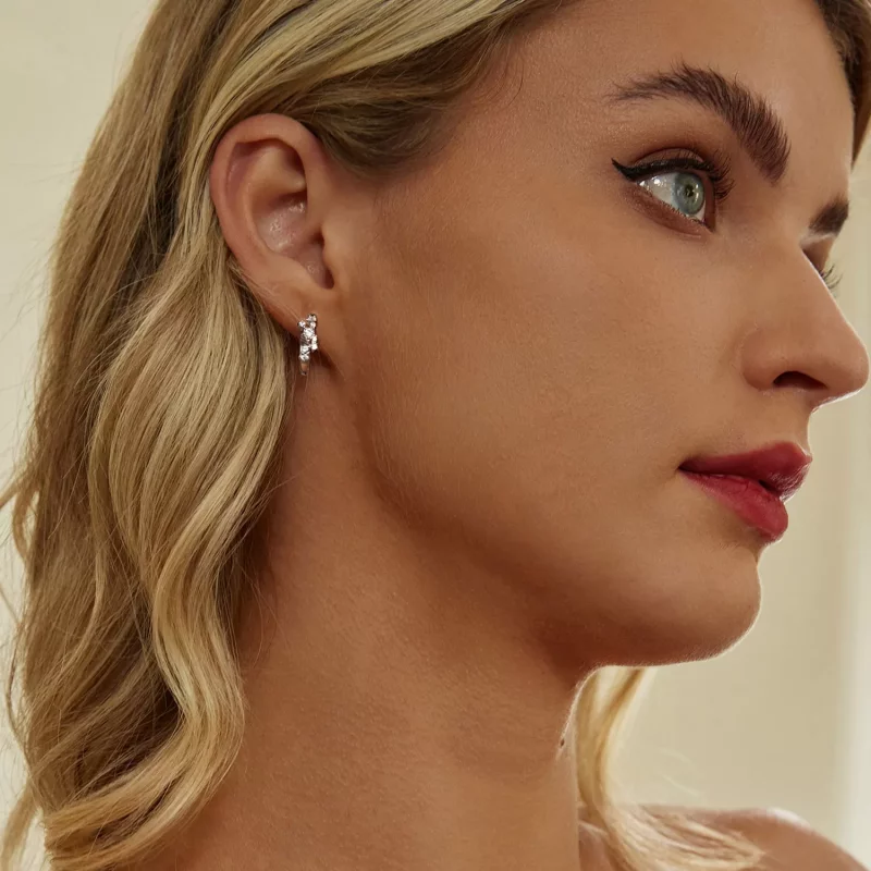 (imagen para) Pendientes de estrella estilo PANDORA - BSE1017 - Ver 8
