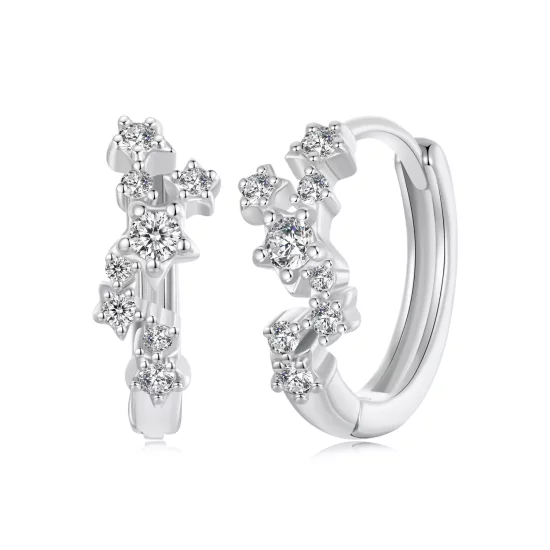 (imagen para) Pendientes de estrella estilo PANDORA - BSE1017