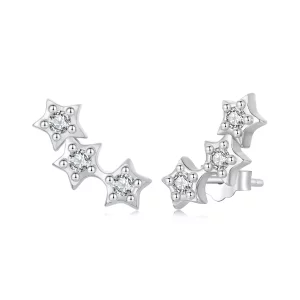 Pendientes de estrella estilo PANDORA - SCE1740 (imagen para) Pendientes de estrella estilo PANDORA - SCE1740