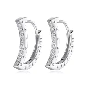 (imagen para) Pendientes de estrella y luna estilo PANDORA - BSE1031