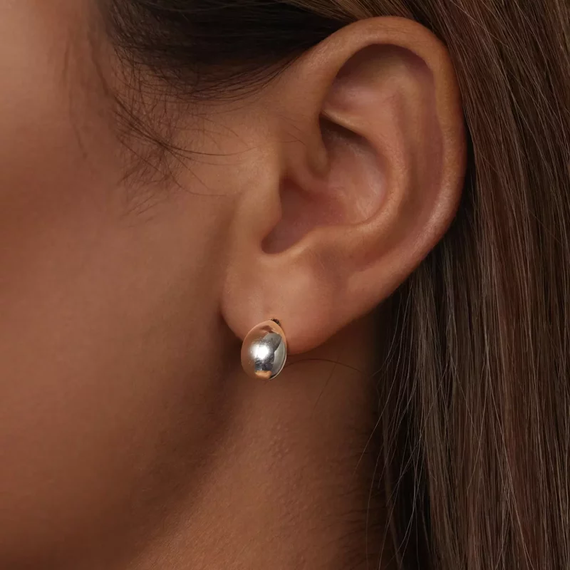(imagen para) Pendientes de lágrima de plata estilo PANDORA - BSE1014 - Ver 6