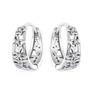 Pendientes de mariposa hueca estilo PANDORA - SCE1746 (imagen para) Pendientes de mariposa hueca estilo PANDORA - SCE1746