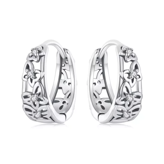 (imagen para) Pendientes de mariposa hueca estilo PANDORA - SCE1746