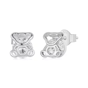 Pendientes de oso estilo PANDORA - SCE1764 (imagen para) Pendientes de oso estilo PANDORA - SCE1764