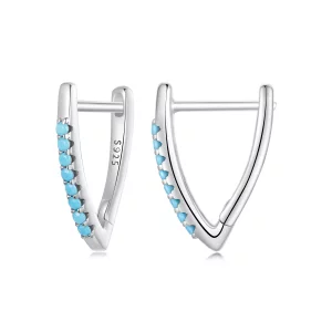 (imagen para) Pendientes de turquesa en forma de V estilo PANDORA - BSE1020