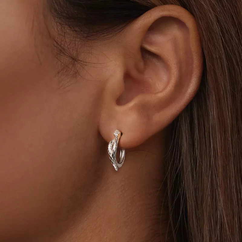 (imagen para) Pendientes envolventes estilo serpiente PANDORA - BSE1008 - Ver 5