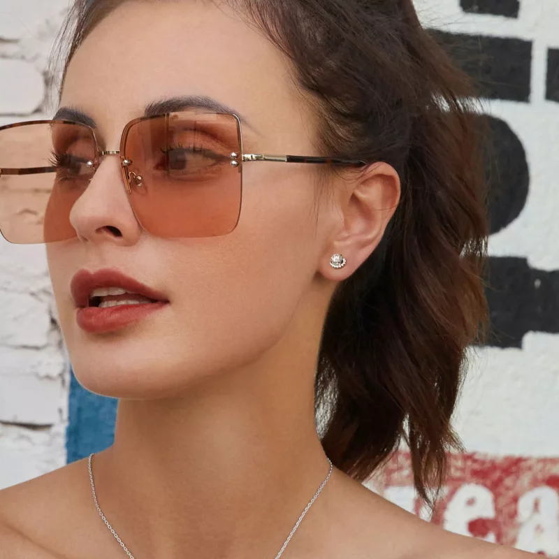 (imagen para) Pendientes estilo PANDORA con moissanita estrellada de 0,5 ct (dos certificados) - Ver 8