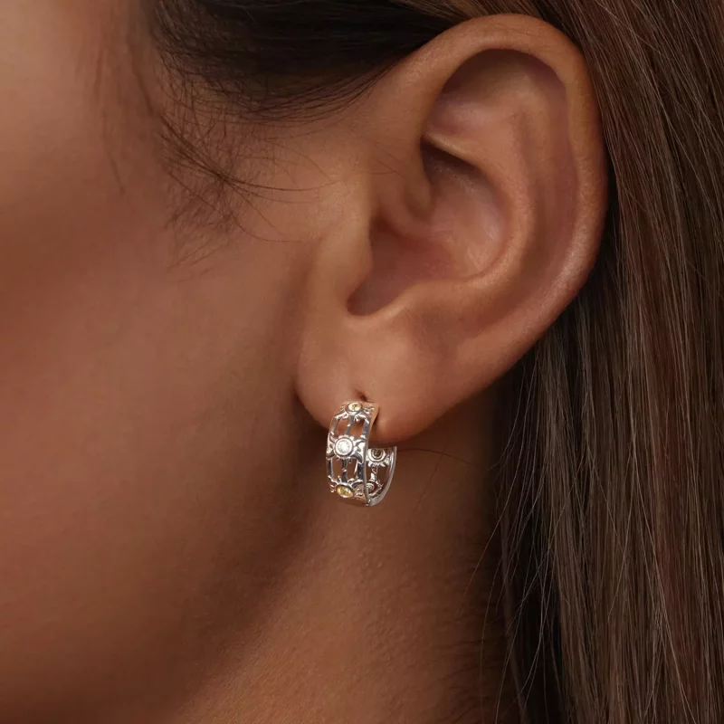 (imagen para) Pendientes estilo PANDORA con sol - BSE1007 - Ver 5