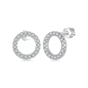 Pendientes estilo PANDORA Starry Night Moissanite de 0,013 ct (dos certificados) - MSE055 (imagen para) Pendientes estilo PANDORA Starry Night Moissanite de 0,013 ct (dos certificados) - MSE055