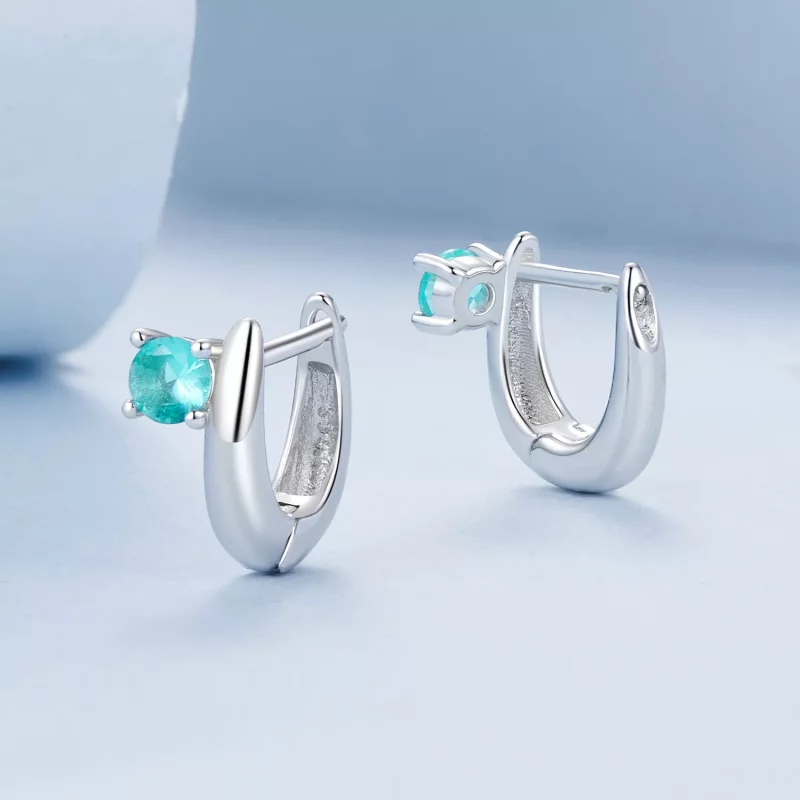 (imagen para) Pendientes estilo PANDORA Verde - BSE1030 - Ver 3