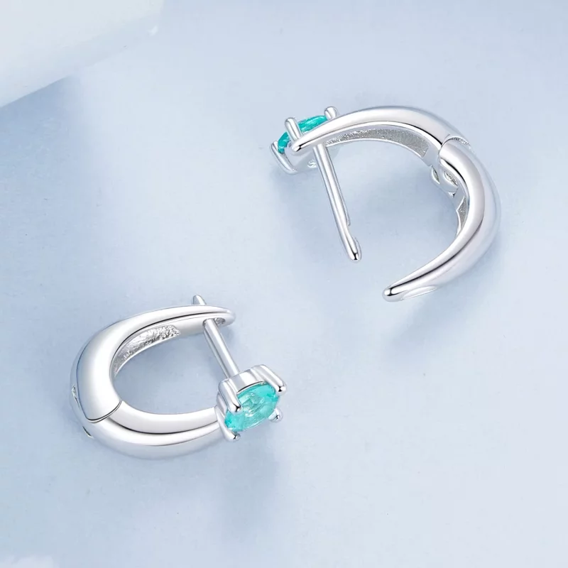 (imagen para) Pendientes estilo PANDORA Verde - BSE1030 - Ver 4