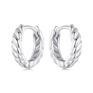 (imagen para) Pendientes metálicos con diseño de estilo PANDORA - BSE1024-S