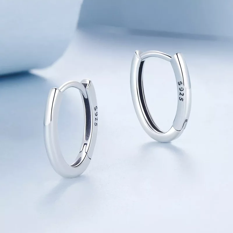 (imagen para) Pendientes ovalados estilo PANDORA - BSE1015-A - Ver 3