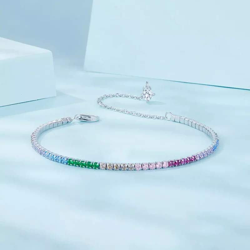 (imagen para) Pulsera arcoíris estilo PANDORA - SCB277 - Ver 3