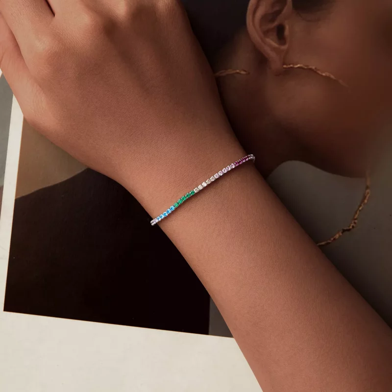 (imagen para) Pulsera arcoíris estilo PANDORA - SCB277 - Ver 4