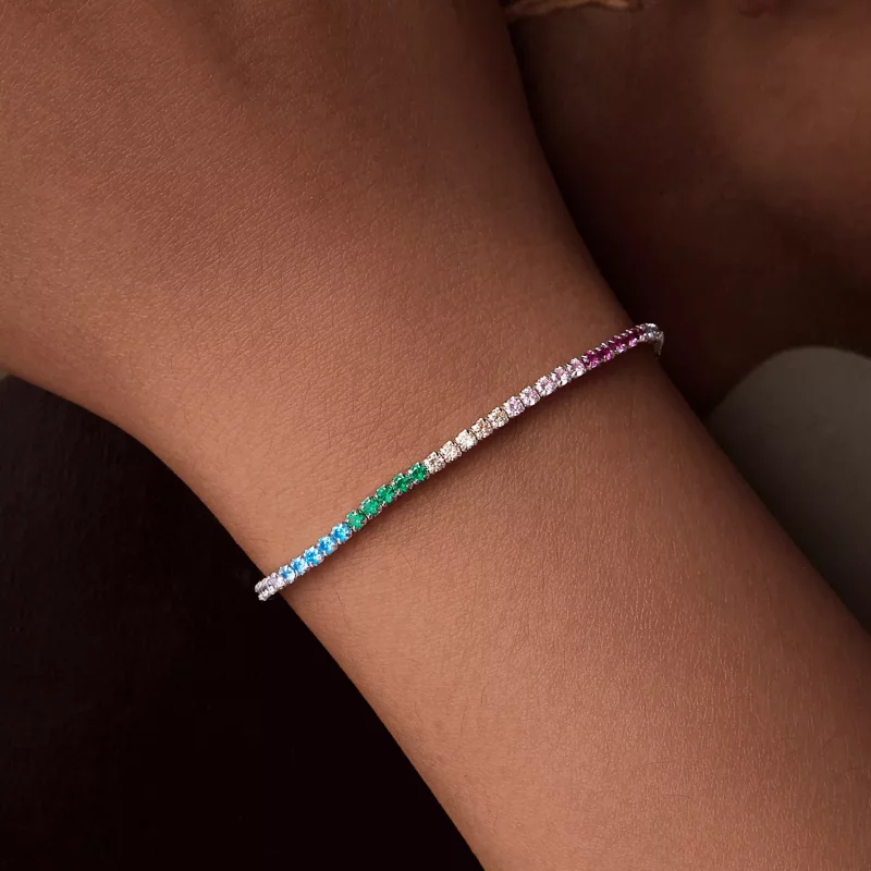 (imagen para) Pulsera arcoíris estilo PANDORA - SCB277 - Ver 7