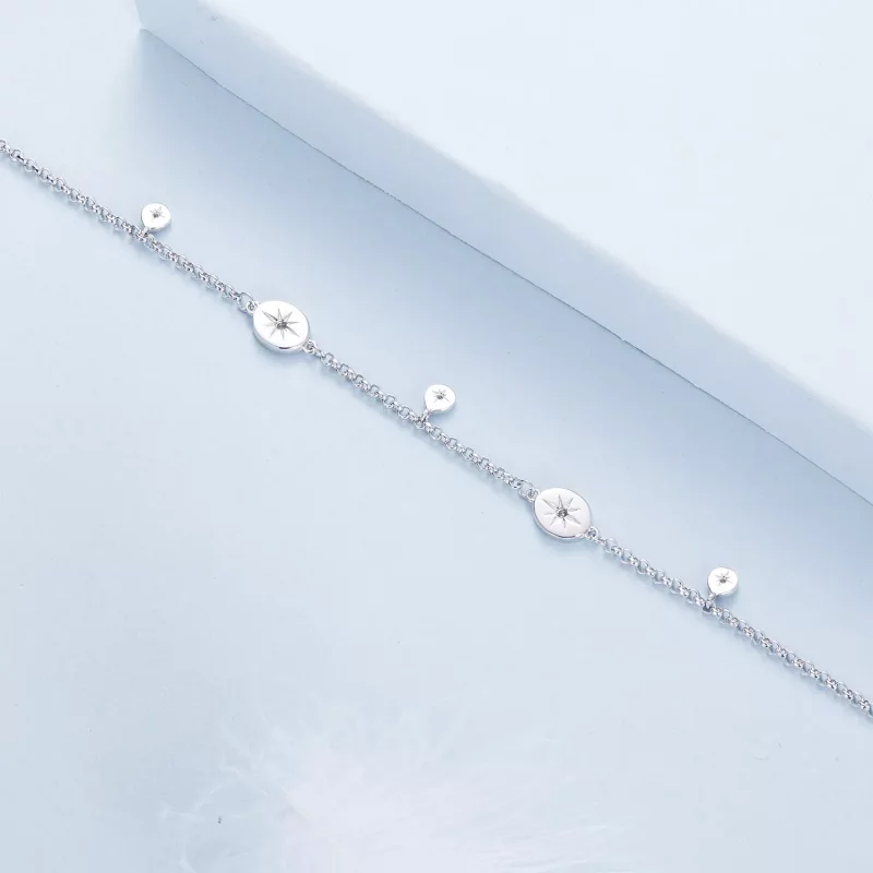 (imagen para) Pulsera con borlas de estrellas estilo PANDORA - BSB182 - Ver 4