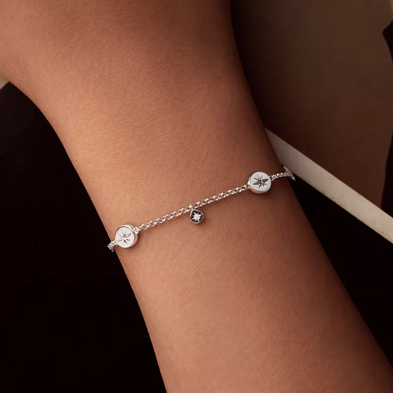 (imagen para) Pulsera con borlas de estrellas estilo PANDORA - BSB182 - Ver 8