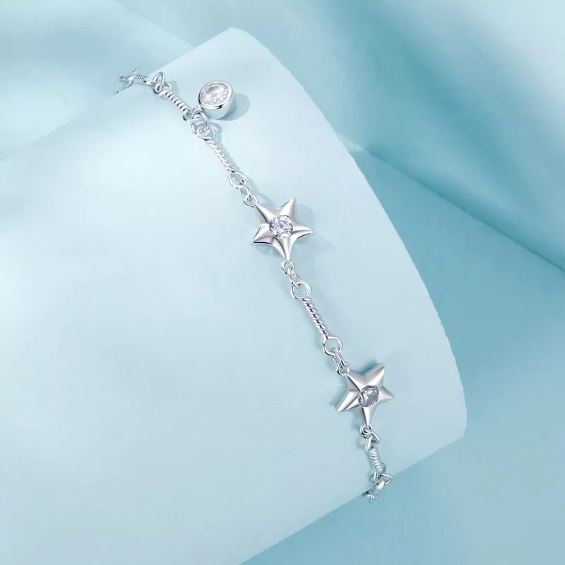 (imagen para) Pulsera con estrella estilo PANDORA - SCB278 - Ver 2