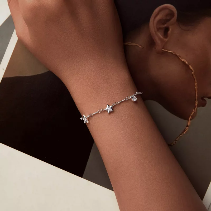 (imagen para) Pulsera con estrella estilo PANDORA - SCB278 - Ver 4