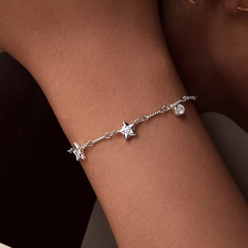 (imagen para) Pulsera con estrella estilo PANDORA - SCB278 - Ver 7